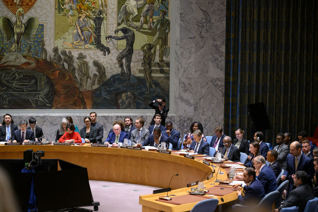 The UN Security Council meets to discuss the situation in the Middle East.